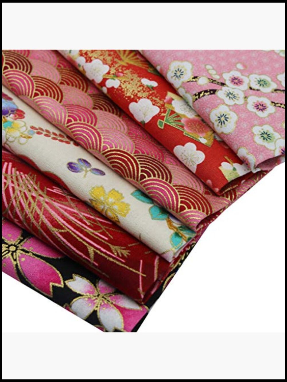 Floral Cotton Fabric Squares Patchwork Bundle, Sewing Quilting Diy Decor View 5